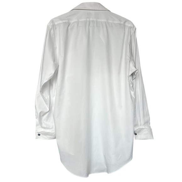 Hudson Room Men’s White Button Up Dress Shirt 100% Egyptian Cotton- 80’s 2 Ply - Picture 2 of 8